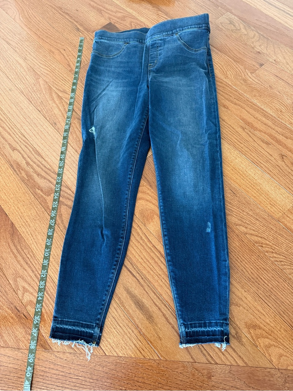 SPANX Indigo Skinny Stretch Jeans with Faded Detail - large